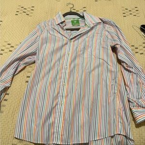 Colorful Striped Men's Button Down Shirt